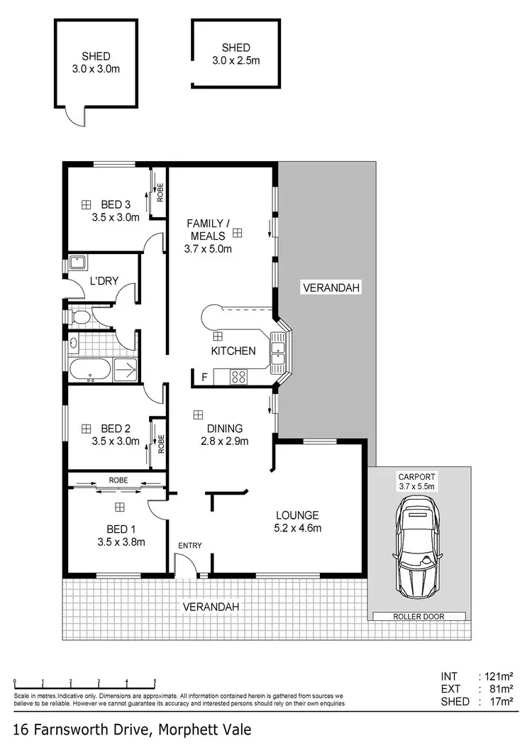Floorplan of Homely house listing, 16 Farnsworth Drive, Morphett Vale SA 5162