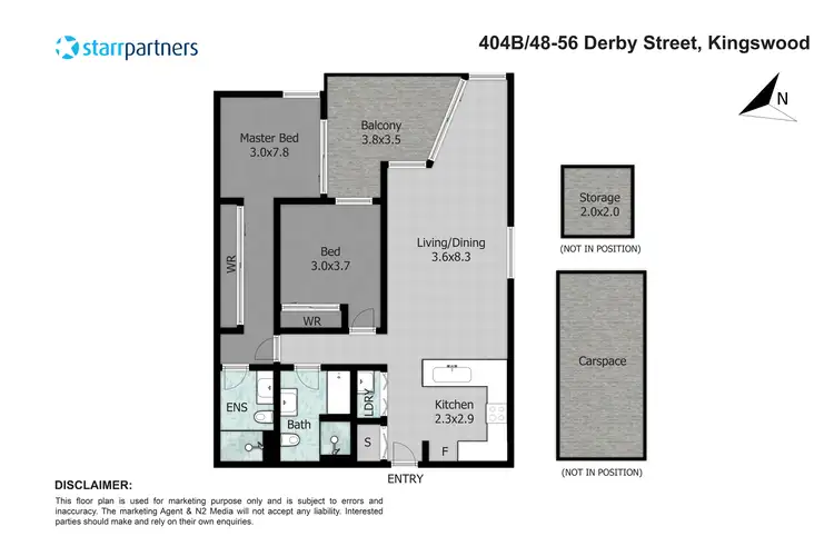 Floorplan of Homely unit listing, 404B/48-56 Derby Street, Kingswood NSW 2747