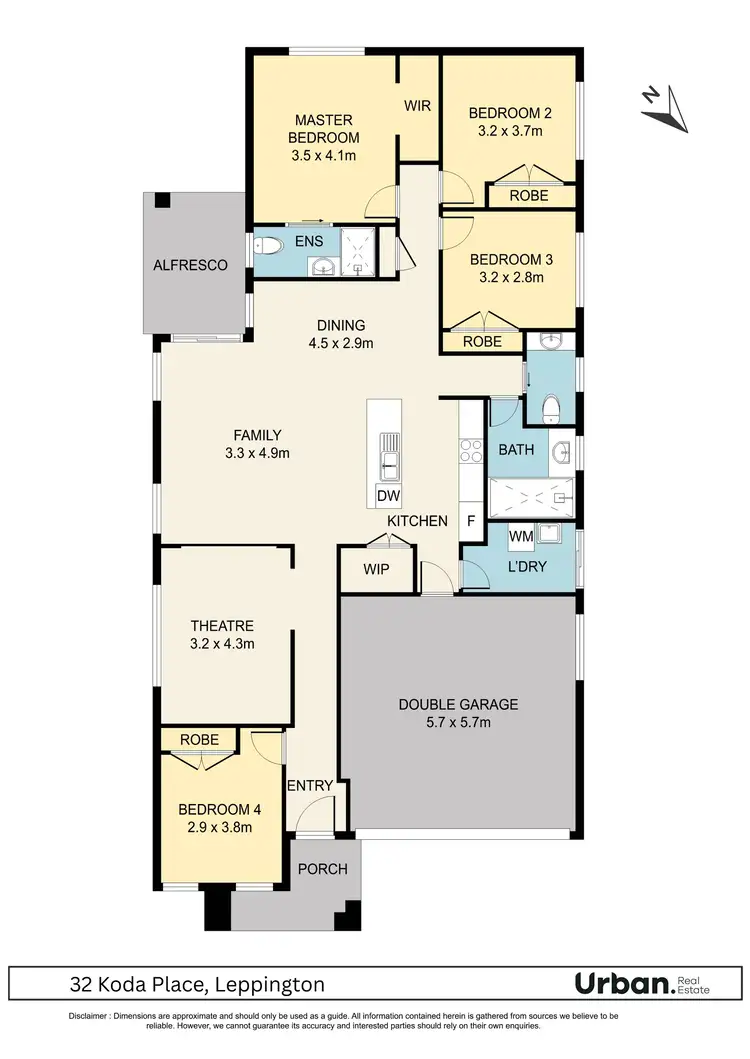 Floorplan of Homely house listing, 32 Koda Place, Leppington NSW 2179