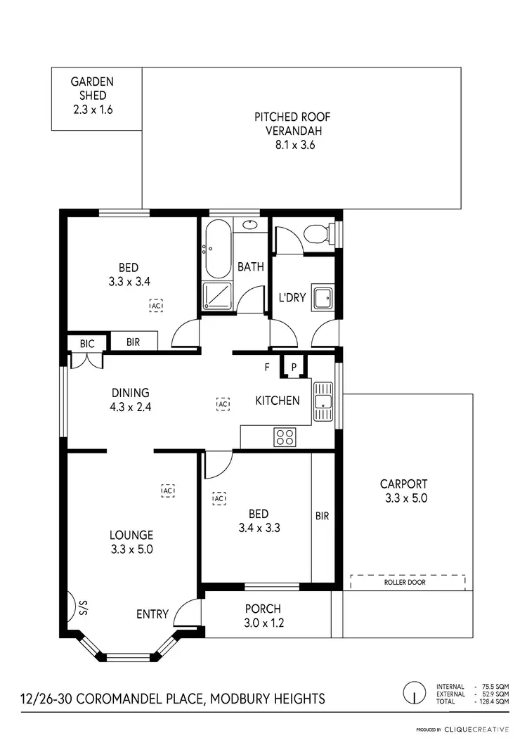 Floorplan of Homely unit listing, 12/26-30 Coromandel Place, Modbury Heights SA 5092