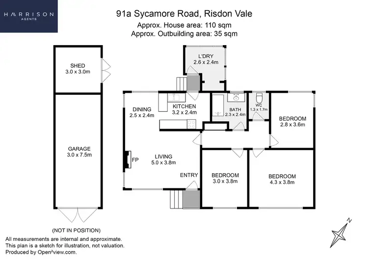 Floorplan of Homely house listing, 91A Sycamore Road, Risdon Vale TAS 7016