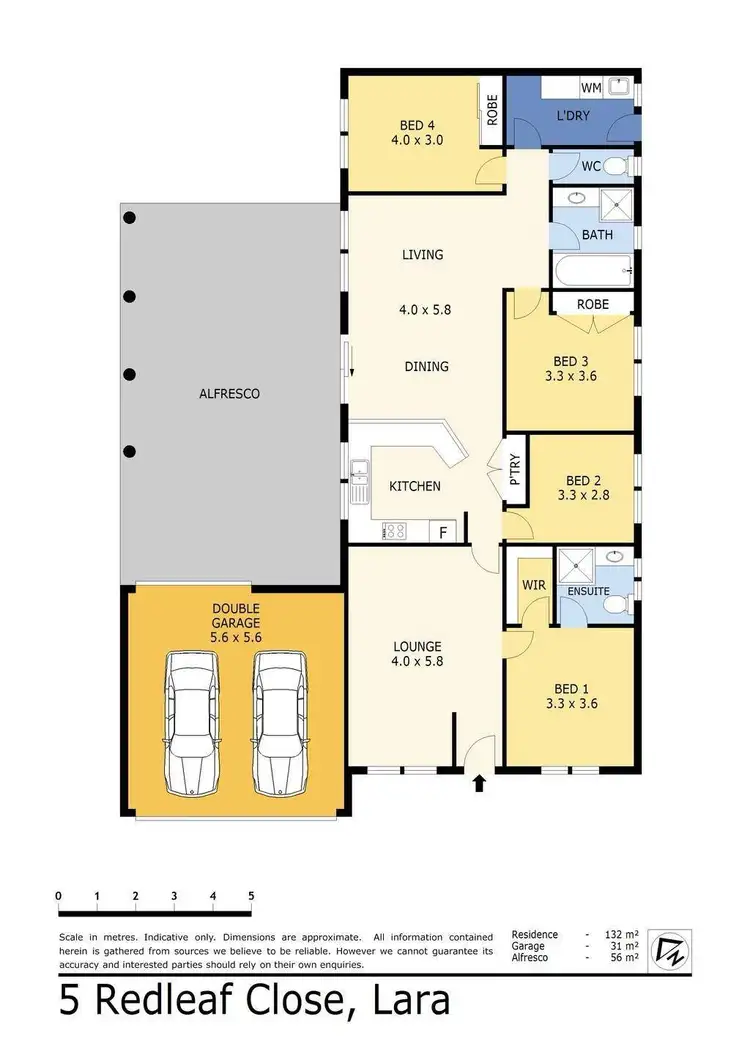 Floorplan of Homely house listing, 5 Redleaf Close, Lara VIC 3212