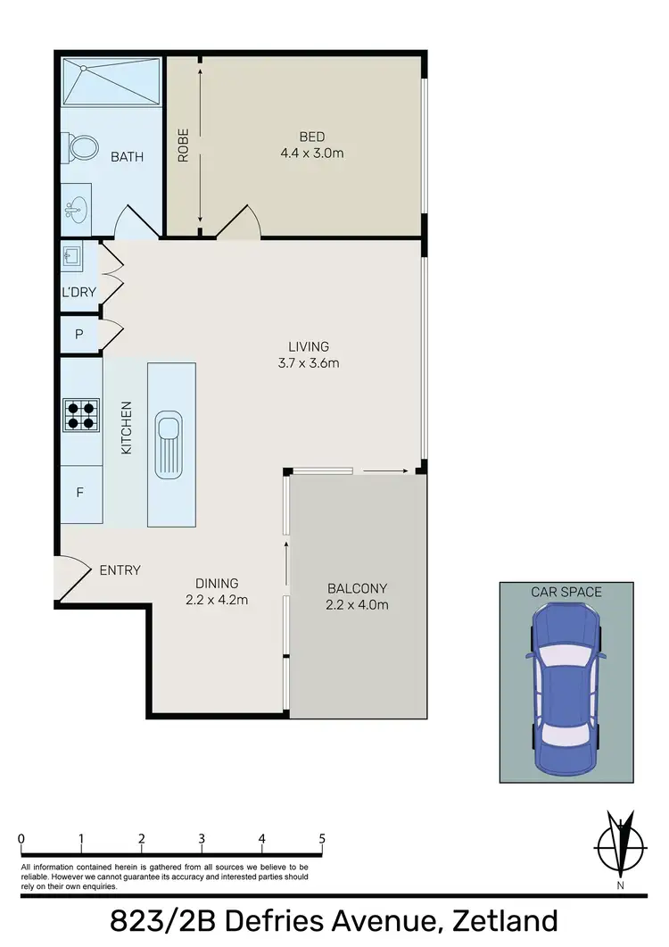 Floorplan of Homely apartment listing, 823/2B Defries Avenue, Zetland NSW 2017