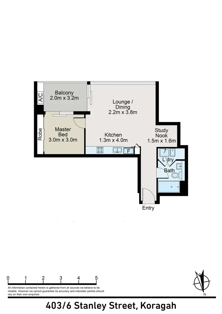 Floorplan of Homely apartment listing, 403/6 Stanley Street, Kogarah NSW 2217