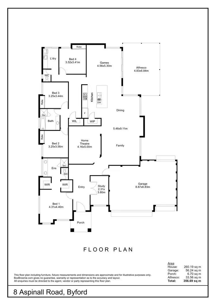 Floorplan of Homely house listing, 8 Aspinall Road, Byford WA 6122