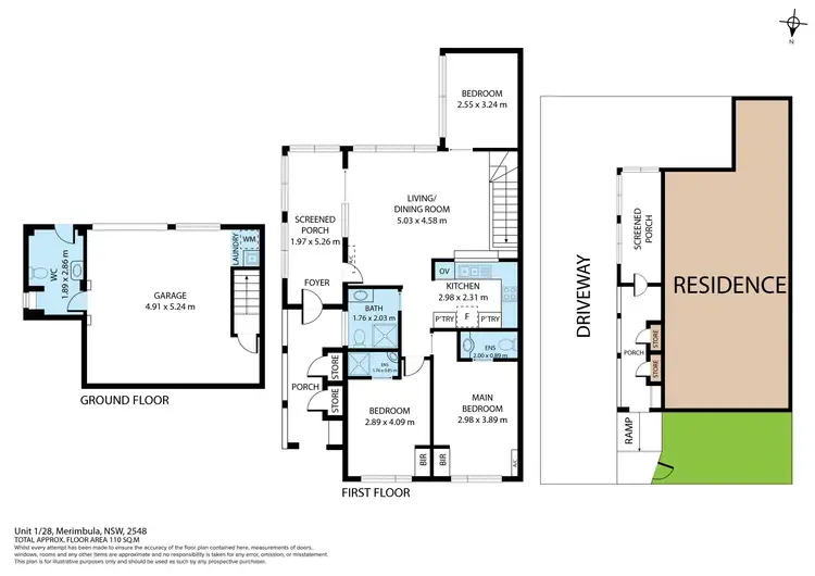 Floorplan of Homely unit listing, 1/28 Merimbula Drive, Merimbula NSW 2548