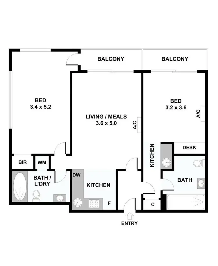Floorplan of Homely apartment listing, 210/1384 Dandenong Road, Hughesdale VIC 3166