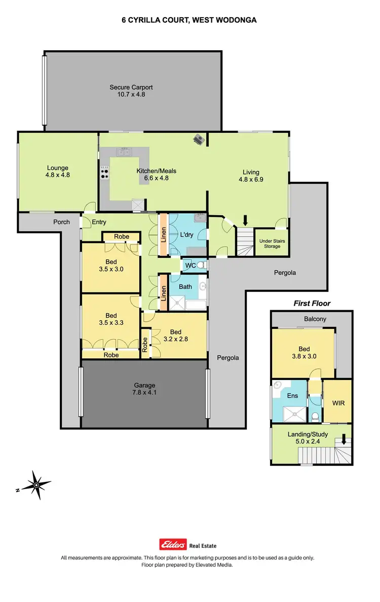 Floorplan of Homely house listing, 6 Cyrilla Court, Wodonga VIC 3690