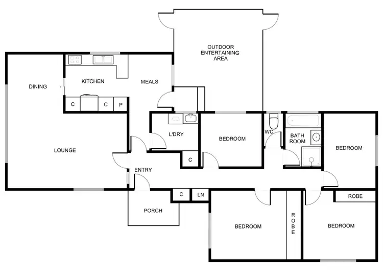 Floorplan of Homely house listing, 3 Larakia Street, Waramanga ACT 2611