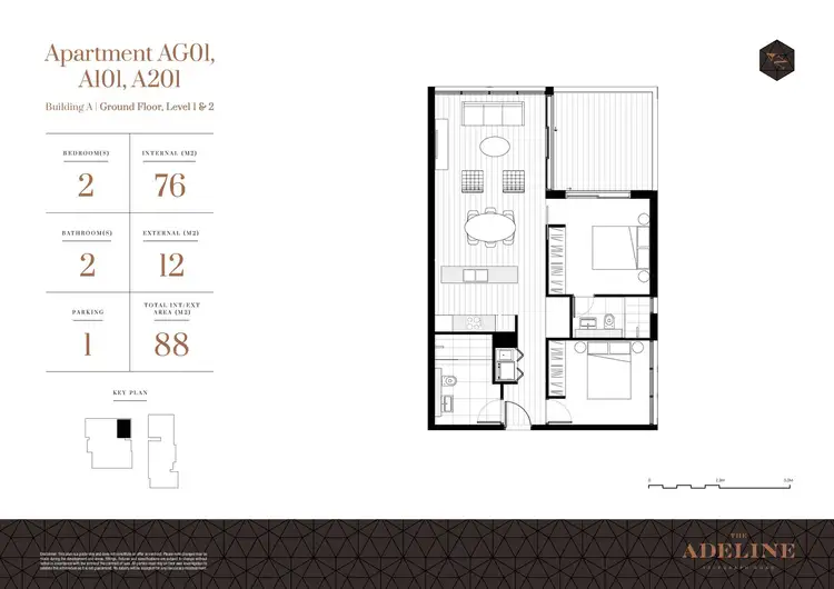 Floorplan of Homely unit listing, A201/5-7 Telegraph Road, Pymble NSW 2073
