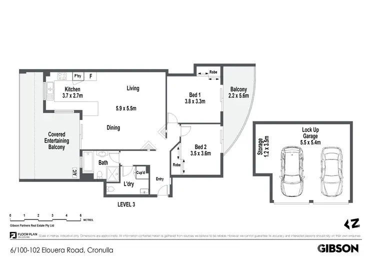 Floorplan of Homely apartment listing, 6/100-102 Elouera Road, Cronulla NSW 2230