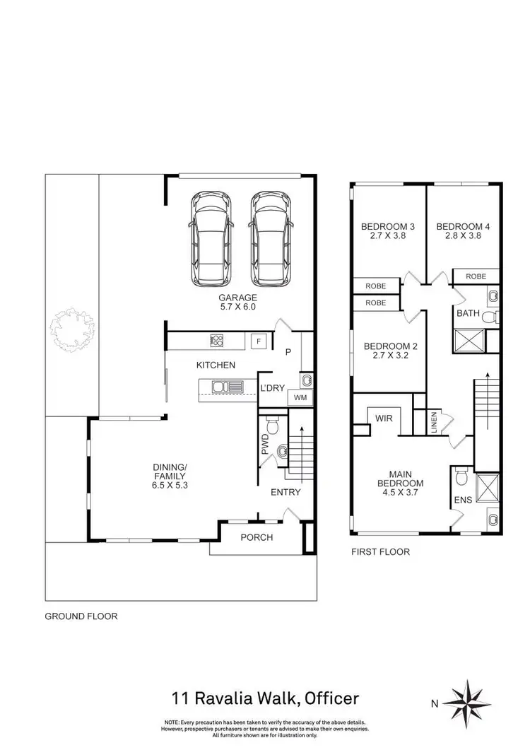 Floorplan of Homely house listing, 11 Ravalia Walk, Officer VIC 3809