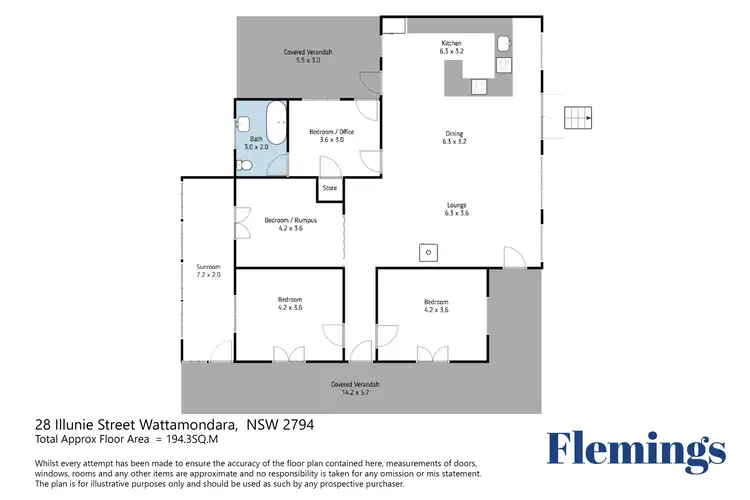 Floorplan of Homely house listing, 28 Illunie Street, Wattamondara NSW 2794