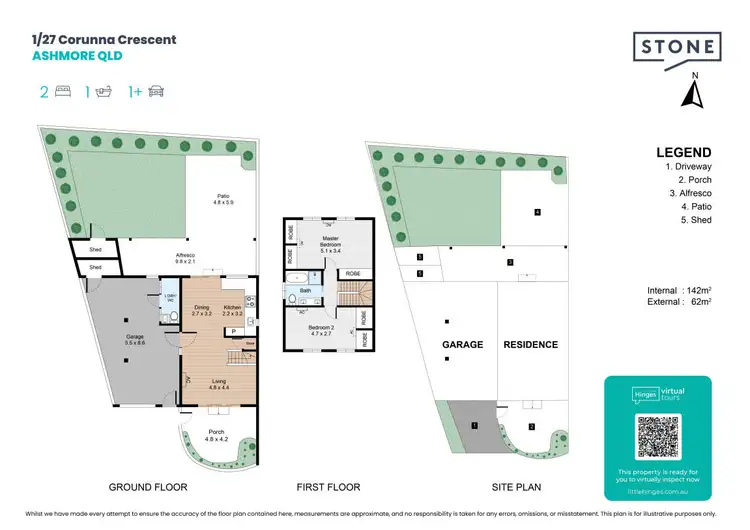 Floorplan of Homely townhouse listing, 1/27 Corunna Crescent, Ashmore QLD 4214