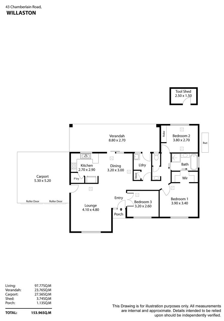 Floorplan of Homely house listing, 43 Chamberlain Road, Willaston SA 5118