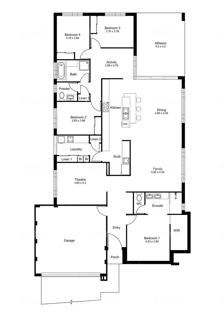 Floorplan of Homely house listing, 38 Atkins Road, Dalyellup WA 6230