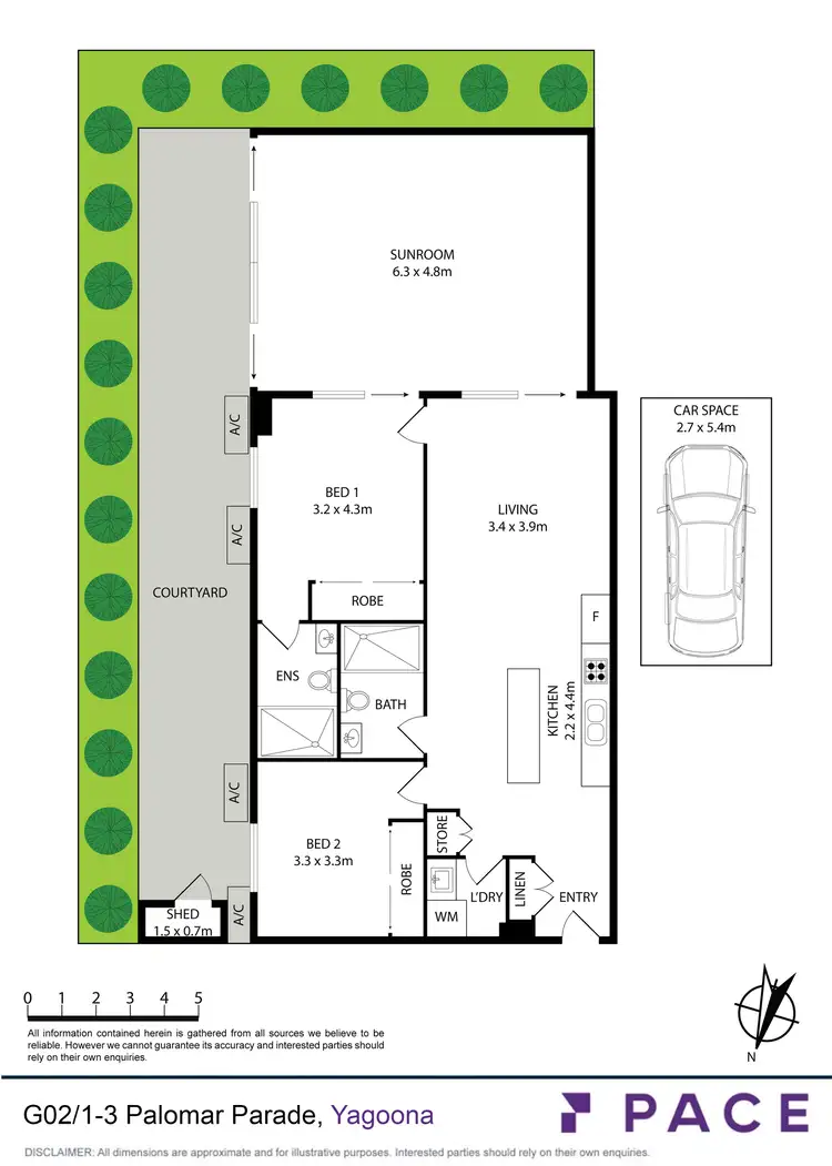 Floorplan of Homely unit listing, G02/1-3 Palomar Parade, Yagoona NSW 2199