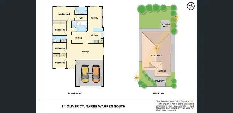 Floorplan of Homely house listing, 14 Oliver Court, Narre Warren South VIC 3805