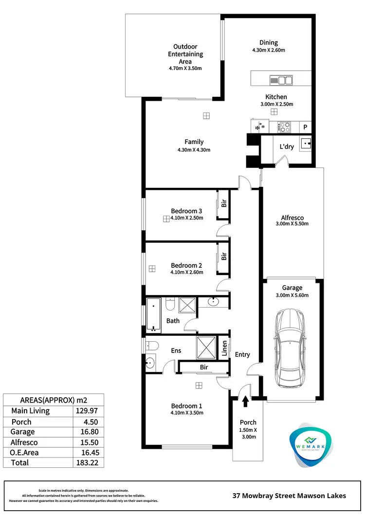 Floorplan of Homely house listing, 37 Mowbray Street, Mawson Lakes SA 5095