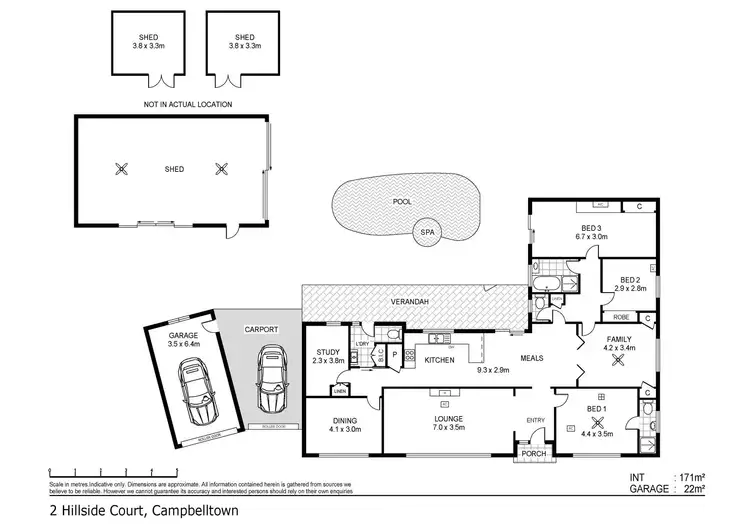 Floorplan of Homely house listing, 2 Hillside Court, Campbelltown SA 5074