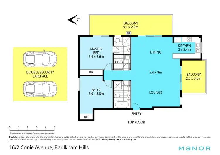 Floorplan of Homely unit listing, 16/2-2A Conie Avenue, Baulkham Hills NSW 2153