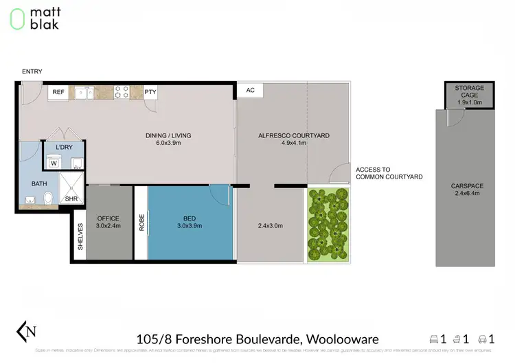 Floorplan of Homely unit listing, 105/8 Foreshore Boulevard, Woolooware NSW 2230