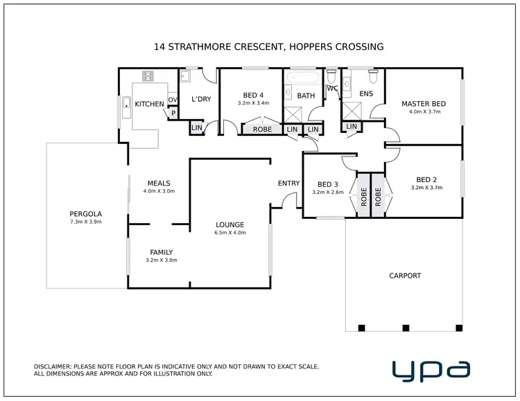 Floorplan of Homely house listing, 14 Strathmore Crescent, Hoppers Crossing VIC 3029