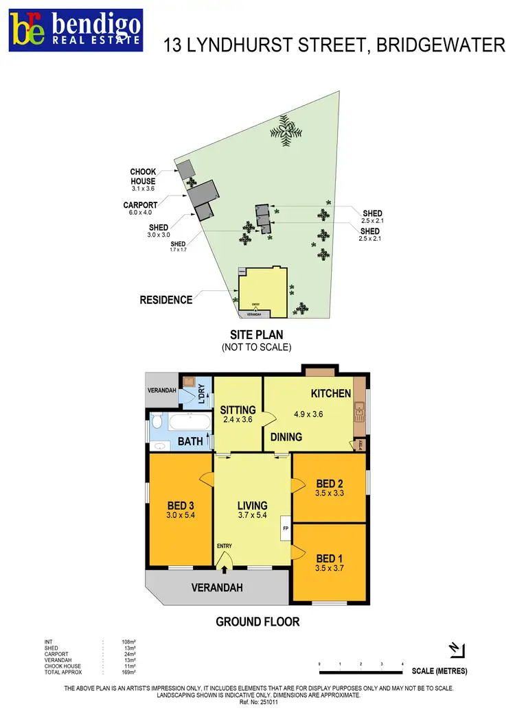 Floorplan of Homely house listing, 13 Lyndhurst Street, Bridgewater on Loddon VIC 3516
