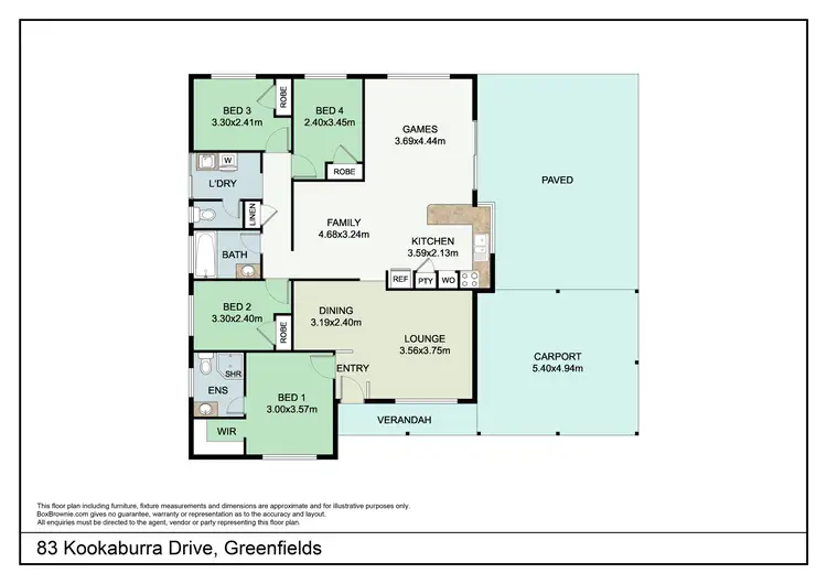 Floorplan of Homely house listing, 83 Kookaburra Drive, Greenfields WA 6210