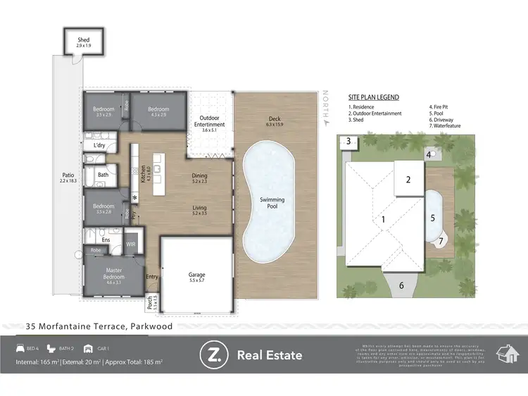 Floorplan of Homely house listing, 35 Morfantaine Terrace, Parkwood QLD 4214