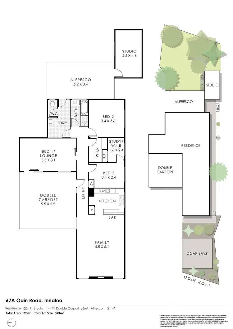 Floorplan of Homely semi-detached listing, 67A Odin Road, Innaloo WA 6018