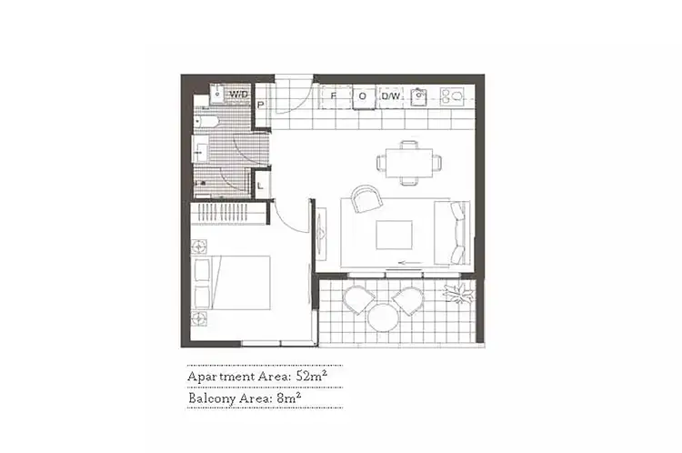 Floorplan of Homely apartment listing, 4F/9 Waterside Place, Docklands VIC 3008