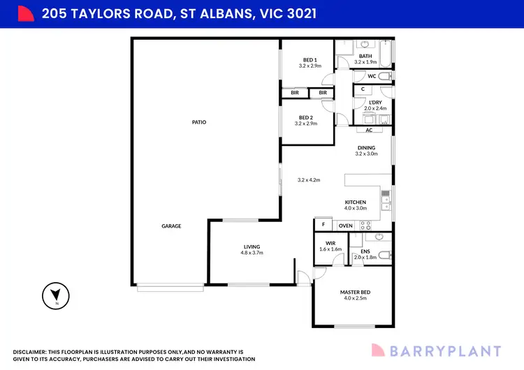 Floorplan of Homely house listing, 205 Taylors Road, St Albans VIC 3021