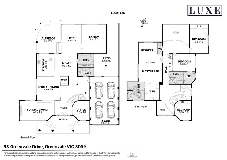 Floorplan of Homely house listing, 98 Greenvale Drive, Greenvale VIC 3059