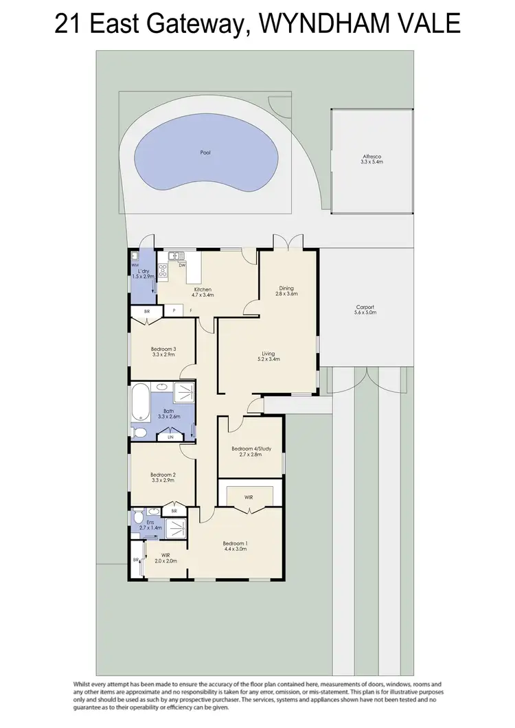 Floorplan of Homely house listing, 21 East Gateway, Wyndham Vale VIC 3024