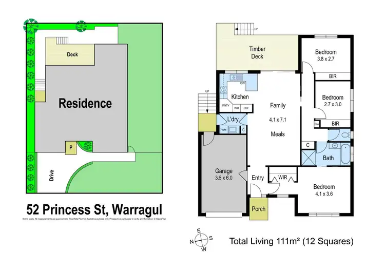 Floorplan of Homely townhouse listing, 52 Princess Street, Warragul VIC 3820