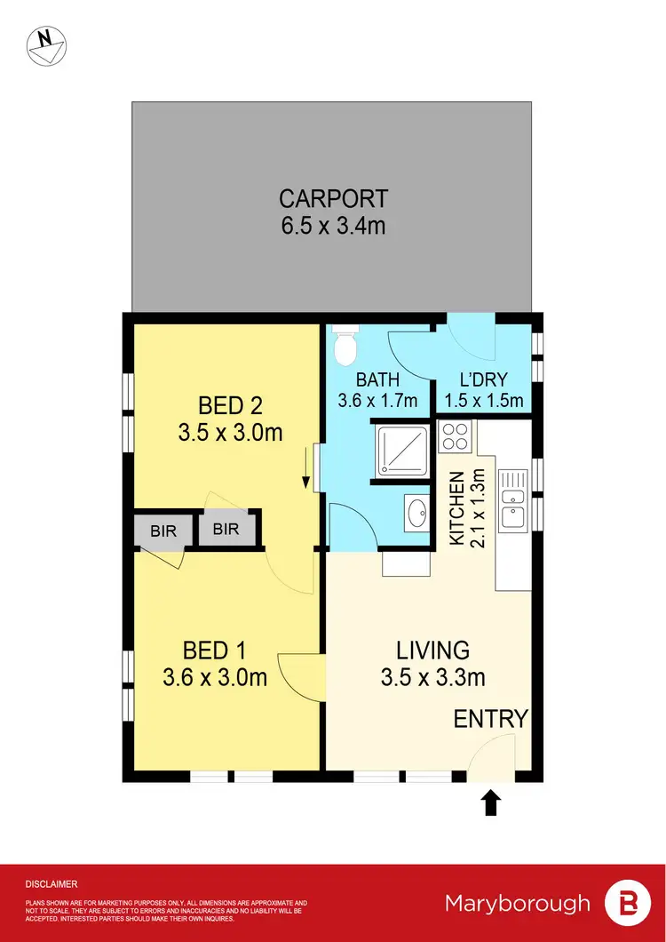 Floorplan of Homely unit listing, 1/4 Ormond Avenue, Maryborough VIC 3465