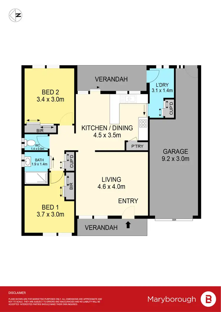 Floorplan of Homely unit listing, 1/4 Harkness Street, Maryborough VIC 3465