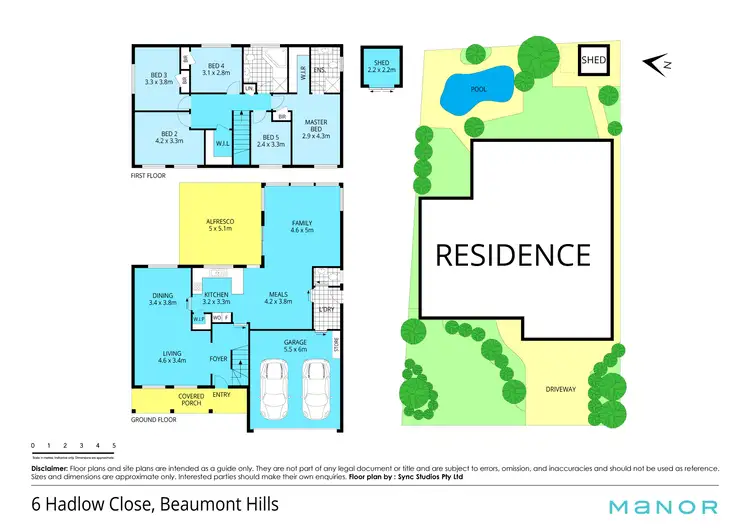 Floorplan of Homely house listing, 6 Hadlow Close, Beaumont Hills NSW 2155