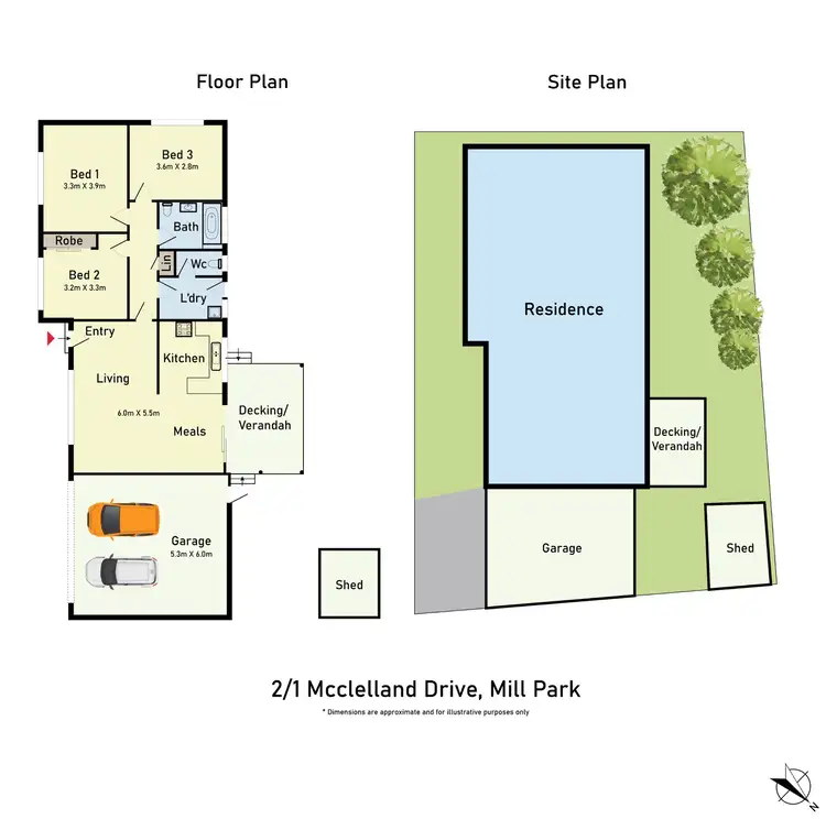 Floorplan of Homely house listing, 2/1 McClelland Drive, Mill Park VIC 3082