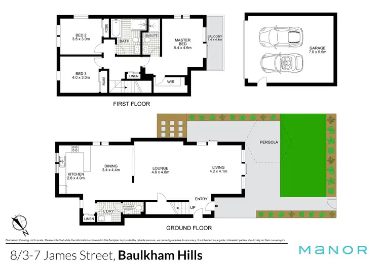 Floorplan of Homely townhouse listing, 8/3-7 James Street, Baulkham Hills NSW 2153