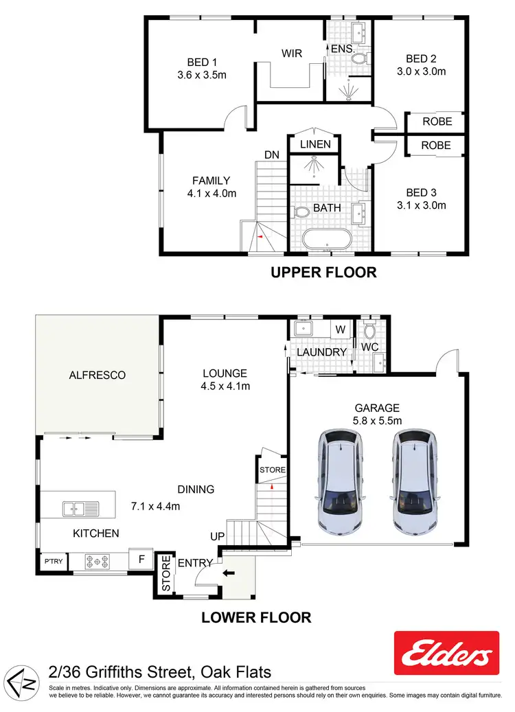 Floorplan of Homely townhouse listing, 2/36 Griffiths Street, Oak Flats NSW 2529