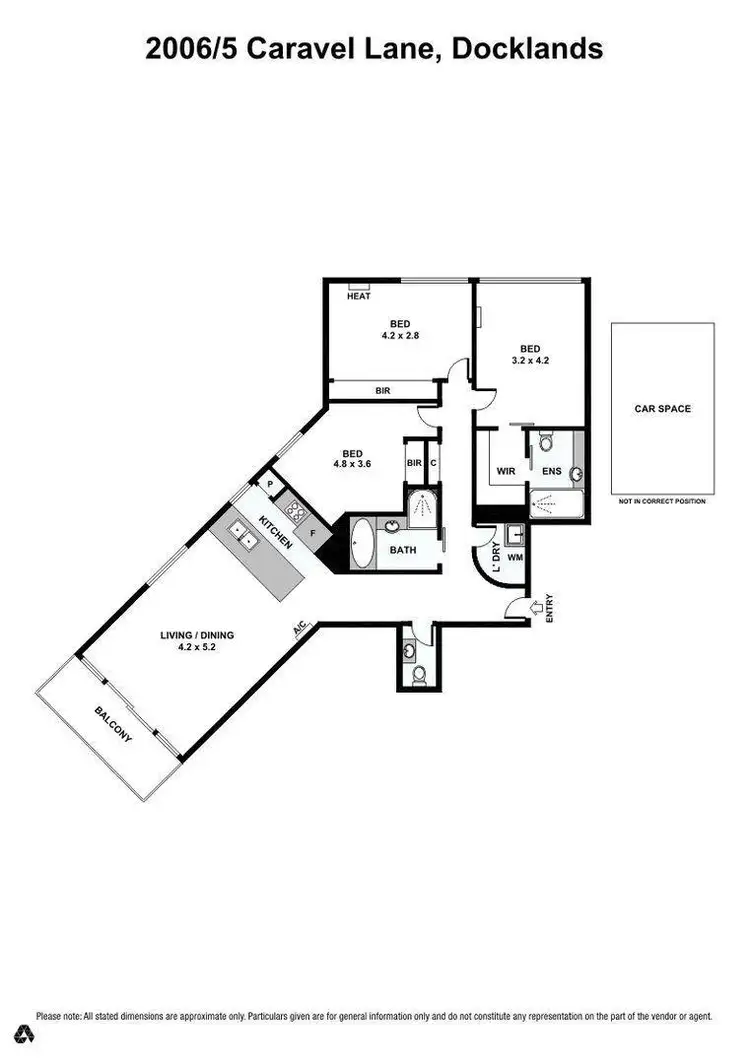 Floorplan of Homely apartment listing, 2006/5 Caravel Lane, Docklands VIC 3008