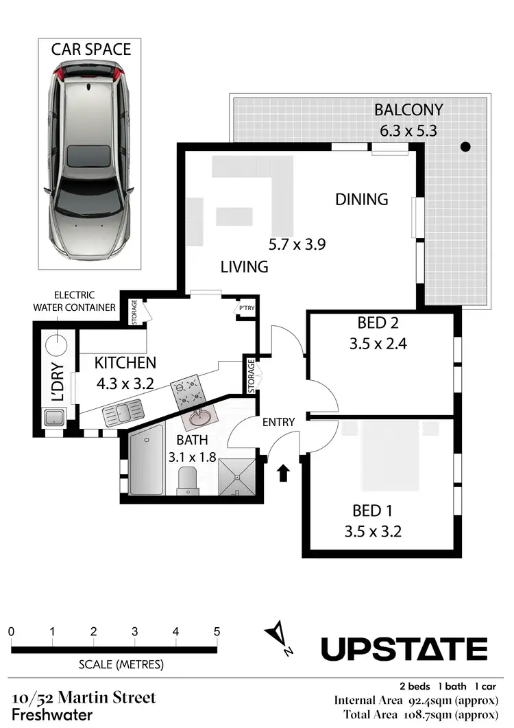 Floorplan of Homely unit listing, 10/52 Martin Street, Freshwater NSW 2096