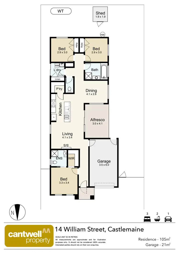 Floorplan of Homely house listing, 14 William Street, Castlemaine VIC 3450