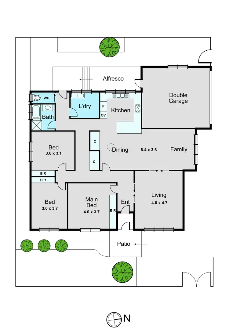 Floorplan of Homely unit listing, 2/1 Oberon Avenue, Oakleigh East VIC 3166