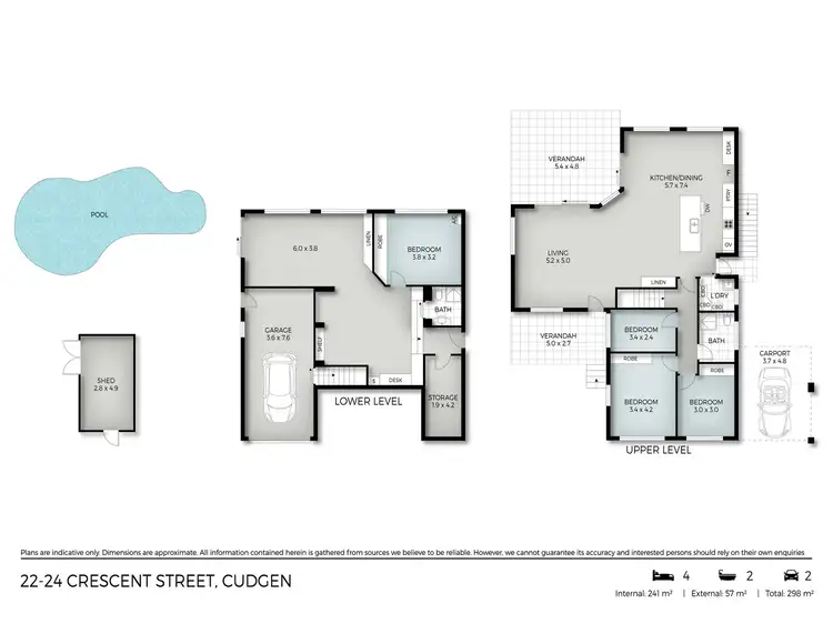 Floorplan of Homely house listing, 22 Crescent Street, Cudgen NSW 2487