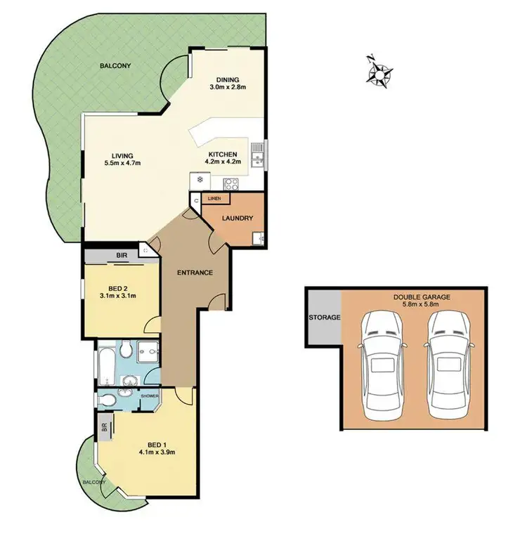 Floorplan of Homely unit listing, 3/100-102 Elouera Road, Cronulla NSW 2230
