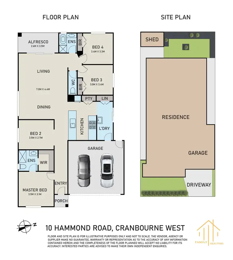 Floorplan of Homely house listing, 10 Hammond Road, Cranbourne West VIC 3977