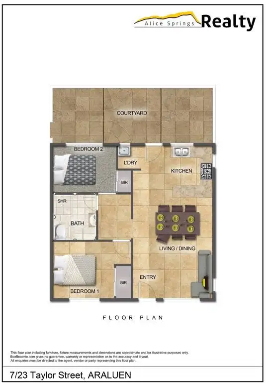 Floorplan of Homely unit listing, 7/23 Taylor Street, Araluen NT 870
